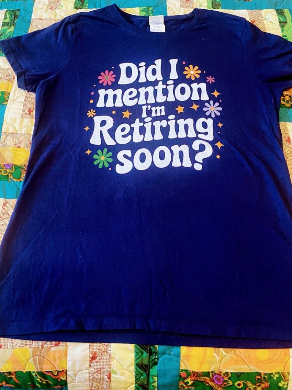 Navy Blue Novelty Retirement T-Shirt - Medium